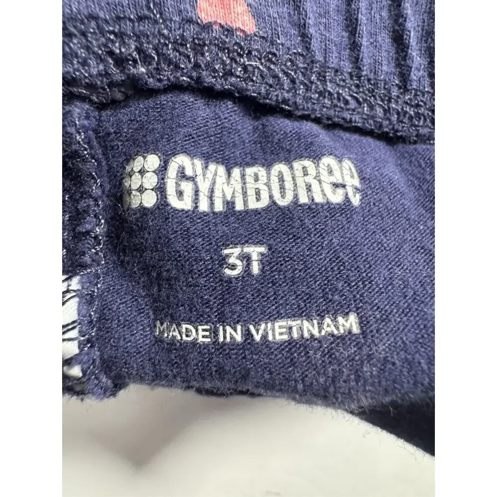 Gymboree Girls 3T Navy Leggings Heart Ice Cream Print Bow Ankle Cotton